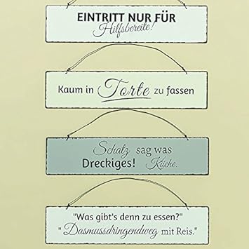 Metall Schild 4sort 26x6cm Wandschmuck Witzig Sprüche Tafel Geschenk