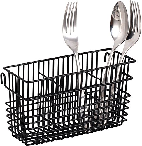 Neat-O Sturdy Utensil Drying Rack Basket Holder (Black)