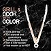 COOK WITH COLOR Stainless Steel Locking Food Tongs for Cooking and Grilling, Premium Silicone Tipped Tongs for Non Stick Cookware, 6”, 9” and 12” Set of Three, Rose Gold and White Sturdy Tongs