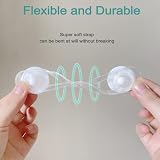 Vobulafy Baby Safety Cupboard Locks 4 Pack Child Proofing Latches Transparent view 3