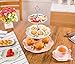 Jusalpha® 3-Tier Porcelain Cake Stand-Dessert Stand-Cupcake Stand-Tea Party Serving Platter, Comes in a Gift Box- Free Sugar Tong,3 Color (Silver)