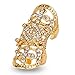 EVBEA Statement Full Finger Rings Fashion Rings for Women(Yellow)