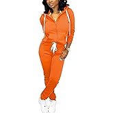 CLOCOR Track Suits for Women Set - Casual 2 Piece Outfits Sweatsuit Pocket Hoodies Long Sleeve with Patchwork Pants Set