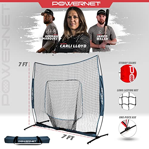 7x7 PRO Net with One Piece Frame Baseball Softball Practice