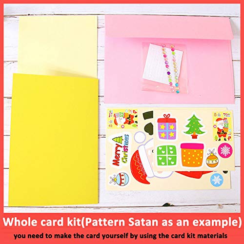 image for Mimgo-shop DIY Handmade Christmas Cards Making Kits with Envelopes, Pa