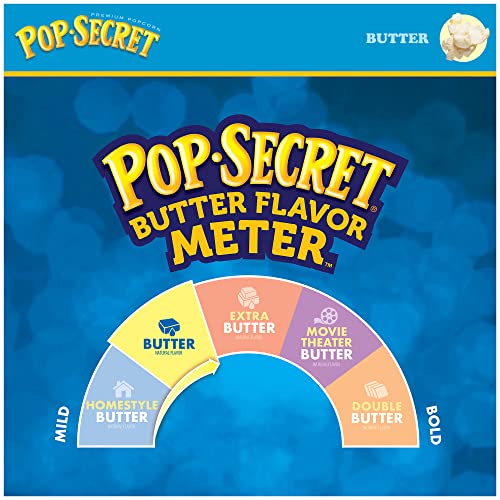 Pop Secret Microwave Popcorn, 100 Calorie Butter Flavor, 1.12 Oz Snack Bags(Total 13.44 oz), 12