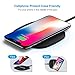 Poweradd Wireless Charger Charging Pad, 10W Fast Charger for Samsung Galaxy S6 Edge+, S7, S7 Edge, S8, S8 Plus, Note7, Note8, 5W Wireless Charger for iPhone X / 8/8 Plus and All Qi Enable Devices