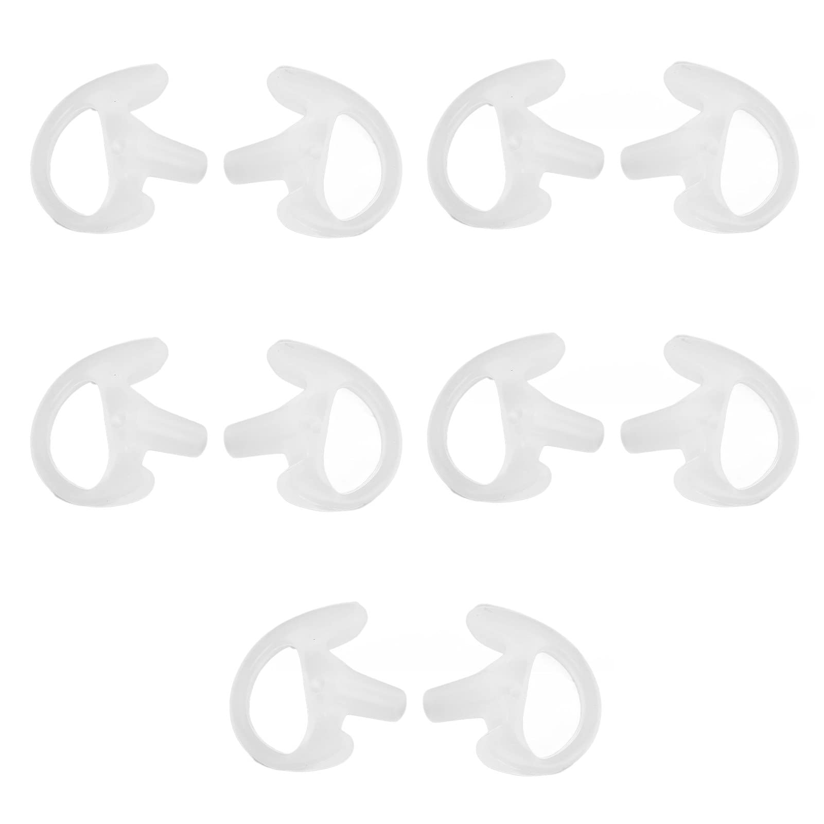 Bewinner 2 Way Radio Ear Mold Black Small, Two Way Radio Ear Mold Replacement Earpiece Insert Silicone Walkie Talkie Earmold for Two Way Radio Accessories(S 5 Pair)