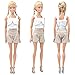 E-TING Handmade Doll Clothes Office Style Wears Casual Clothing for Girl Dolls (3 Sets Linen/Cotton Blended Fabric Clothing)