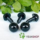 22mm Black Safety Eyes / Plastic Eyes - 5 Pairs