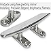 Boat Cleat, 4 inch Open Base Dock Cleat, All 316 Stainless Steel Boat Mooring Accessories, Include 316 Screws, 2PCS, 4 Inch