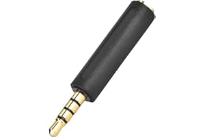 Dioche Cita to Om3.5mm BiDirectional OMTP to CTIA Earphone Adapter - Black - Lightweight, GoldPlated Connectors for Superior 