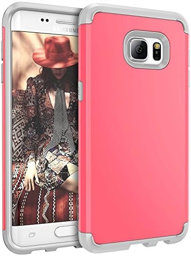 Galaxy S6 Edge PLUS case, S6 Edge PLUS case - E LV (ARMOR DEFENDER) Slim Case Cover - Ultimate Hybrid protection for Samsung Galaxy S6 Edge PLUS [RED MELON / GREY]