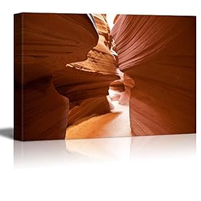 Canvas Prints Wall Art - Beautiful View Inside The Antelope Canyon in Arizona | Modern Wall Decor/Home Art Stretched Gallery Canvas Wraps Giclee Print & Ready to Hang - 12" x 18"