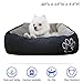 Pet Paw Pet Bed for Cats and Small Dogs High Quality/Fade resistance- Improved Sleep -Machine Washable- Waterproof Bottom- Black