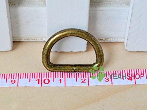 Antique Brass Metal D Rings - Outer 27mm / Inner 20mm - 10 PCS (DR2)
