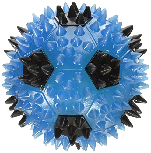 Gnawsome Squeak and Light Soccer Ball for Dogs, Medium 3.5", Colors will vary