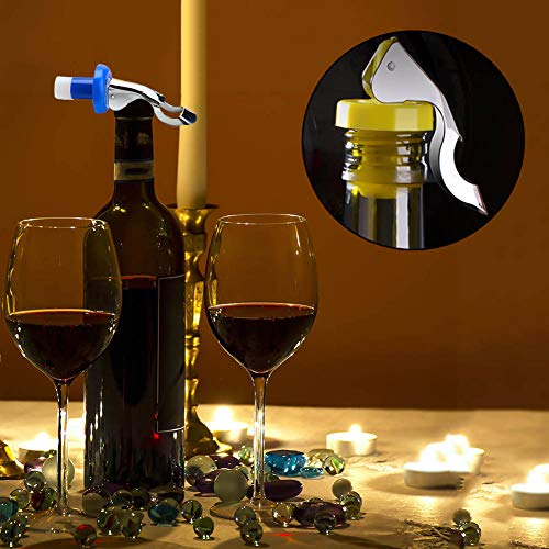 Dutch Brook 5 Packs Stainless Steel Wine Stoppers Bottle Stoppers,Wine Bottle Plug with Silicone,Reusable Wine Saver,Expanding Beverage Bottle Stopper,Wine Opener - Thumbnail 4