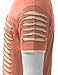 URBANCREWS Mens Hipster Hip Hop Ripped Zipper Crewneck T-shirt DUSTYPINK SMALL