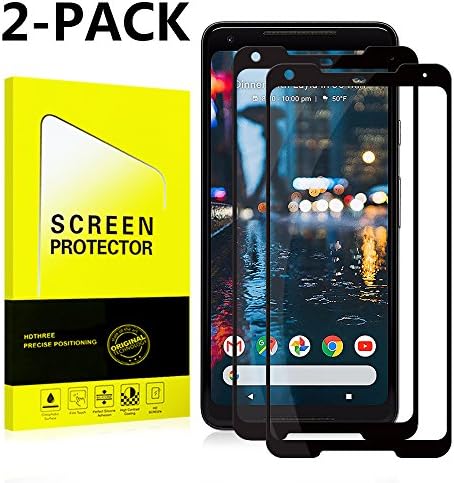 Google Pixel 2 XL Screen Protector [Easy to Install][HD - Clear][Case Friendly] Tempered Glass Screen Protector for Google Pixel 2 XL [2PACK][Black]