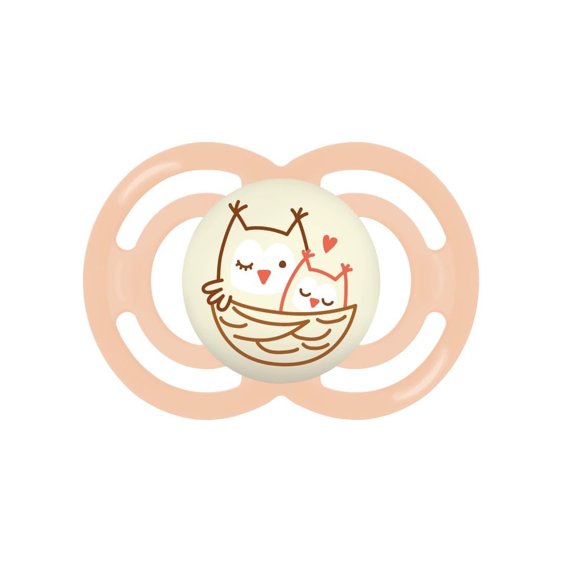 MAM Perfect Night Luminous Pacifier in Skinsoft Silicone with Soother Holder, 6+ Months, Pink