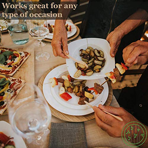 GREENPRINT Disposable Wooden Cutlery Sets 150 Piece Total 50 Forks, 50 Spoons, 50 Knives, 6