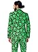OppoSuits Men's Cannaboss Party Costume Suit, Black/Green, 44