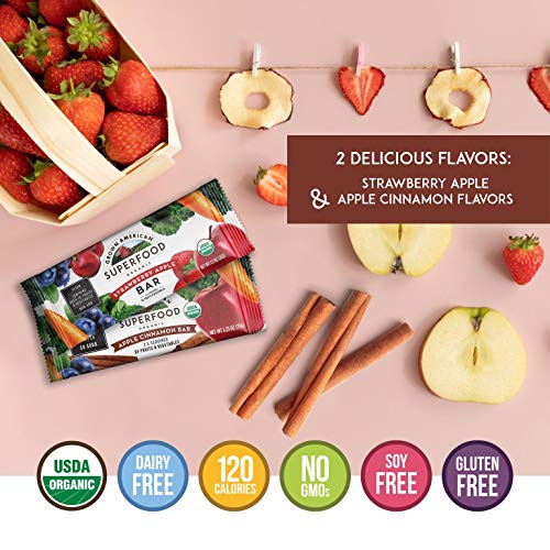 Grown American Superfood Bars 31 Organic Fruits & Vegetables in Every