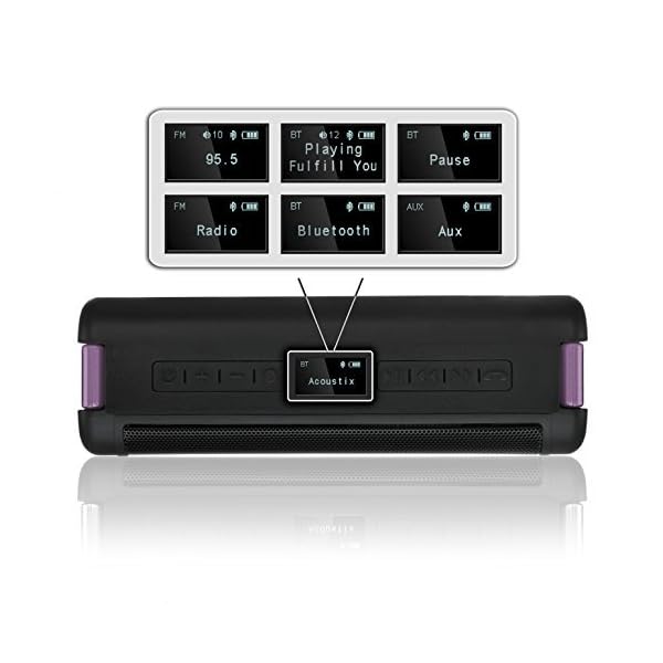 Portable-Waterproof-Bluetooth-Speakers-w-FM-Radio-LCD-Display-IPX7-Water-Resistant-Shockproof-Ultimate-Wireless-Handfree-Rechargeable-Shower-Speakerphone