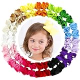 4.5 Inch Hair Bows Grosgrain Ribbon Boutique Hair Bow Clips For Girls Teens Toddlers Kids Set Of 30 (15 Colors 2)