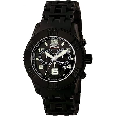 Invicta Mens 6713 Sea Spider Collection Chronograph Black Ion-Plated Stainless Steel Watch
