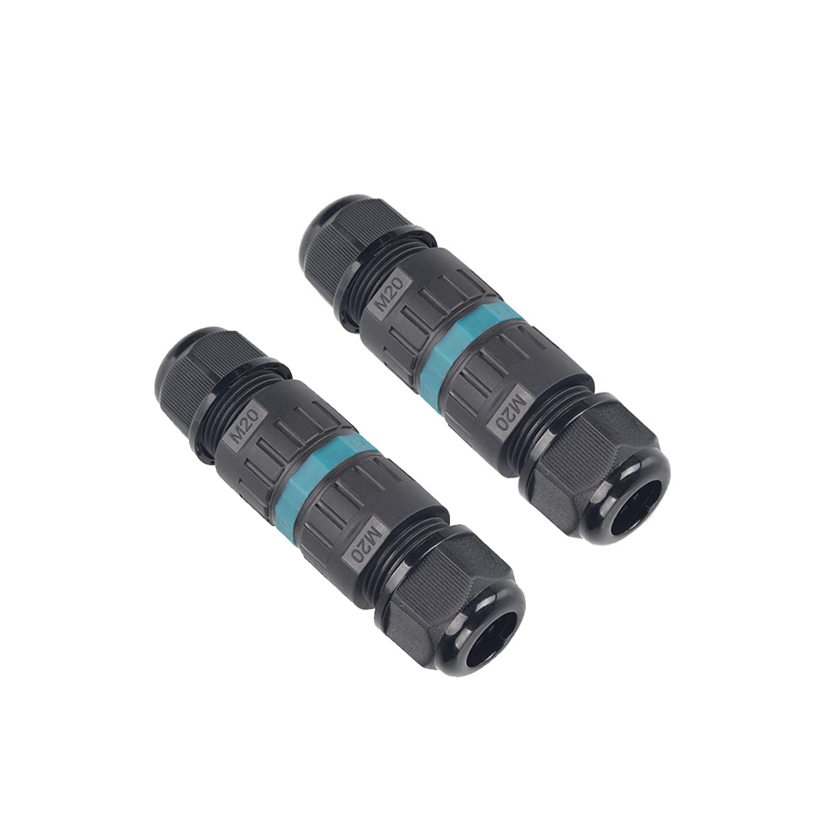 Electrical Junction Box IP68 Waterproof Outdoor Cable Connector 2Pin M20 Plug Wire Splicing Wire Connectors for Outdoor Underground,2Pcs (9-12MM)