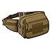 WOTOW Multi Functional Waist Pack, Military Single Shoulder Hip Belt Bag Fanny Packs Water Resistant Waist Bag Pouch Hiking Climbing Outdoor Bumbag with Water Bottle Pocket Holder