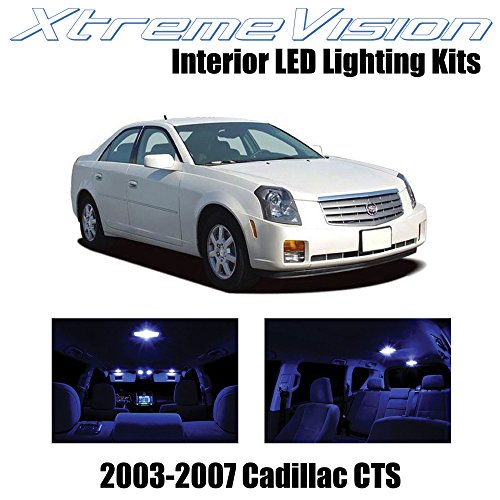 Click Here to See More Images XtremeVision Cadillac CTS 2003-2007 (5 Pieces) Blue Premium Interior LED Kit Package + Installation Tool