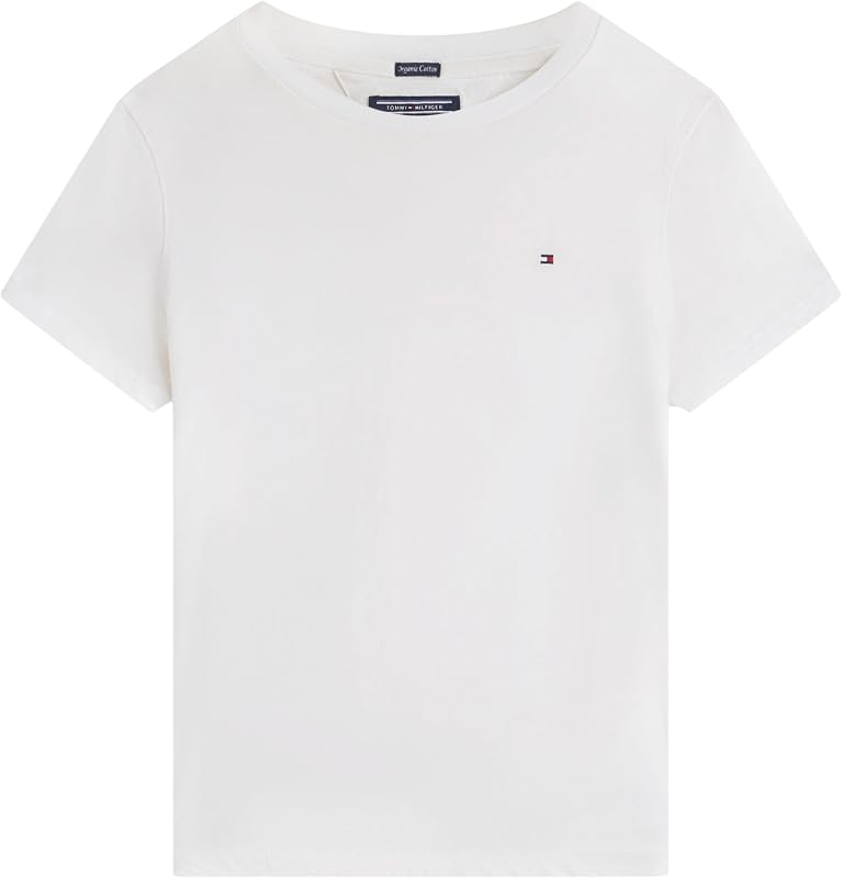 Jungen Boys Basic Cn Knit S/S Kb0kb04140 Kurzarm Strickoberteile, Weiß (Bright White), 122 EU