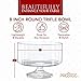 Disposable Pedestal Trifle Bowl, 3 Pack – 8” Round Clear Elegant Plastic Food and Dessert Server With Decorative Base for Buffet Tables, Parties and Events - Ultra Durable and Reusable - by Prestee