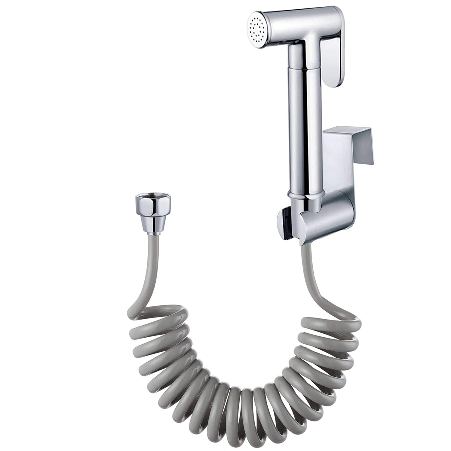 Hand Held Bidet Sprayer - Stainless Steel Sprayer Shattaf Toilet Bidet Shower Head with 59 inches ABS Flexible Telescopic Shower Hose and Holder,Floor Cleaning Cloth Diaper for Bathroom Hygiene