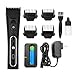 Kingta Rechargeable Hair Clipper Trimmer Mustache Shaving Trimmer (Black+Silver)