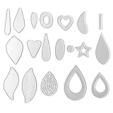 BUZHI 19Pcs Earring Cutting Dies Earrings Cut