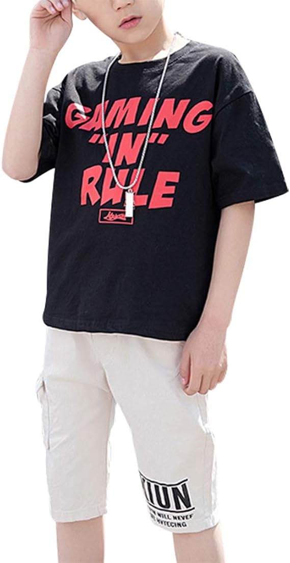 Amazon チレエコ Chireeko 男の子 セットアップ 子ども服 ジャージ 半袖tシャツ ブラウス スウェット パンツ ハーフパンツ 短パン 部屋着 運動着 夏服 スポーツウェア かっこいい 七五三 通園 発表会 上下セット ショートパンツ ハーフパンツ 通販