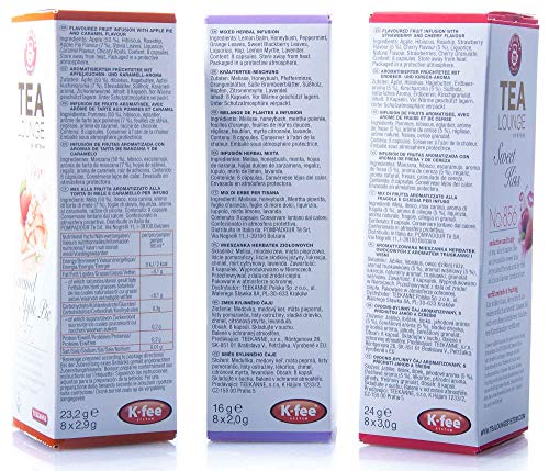 Teekanne Tealounge Kapseln Kräuter- und Früchtetee Sortiment mit 3 Sorten (3 x 8 Kapseln) – Bild 5