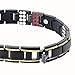 Hottime 109 PCS Bio Elements Energy Stone 316L Stainless Steel Magnetic Therapy Bracelet Pain Relief for Arthritis and Carpal Tunnel (Gold & Black)