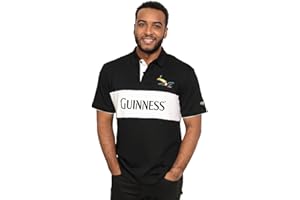 Guinness BCI Cotton Unisex Rugby Jersey | Official Short Sleeve Merchandise Casual Sportswear for Men & Women