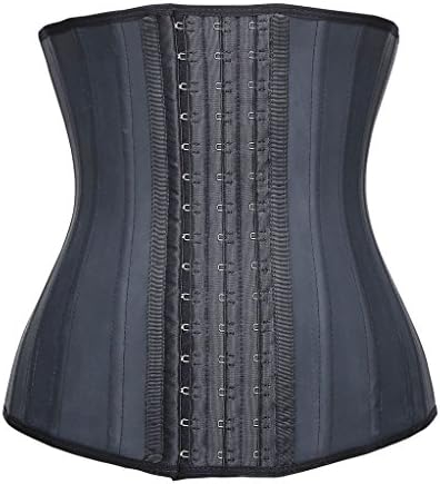 Fxford Women Steel boned Latex Waist Trainer Waist Cincher Corset Corset Body Shapewear Black, FX1210£¨Black, XL)