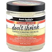 Aunt Jackie's Flaxseed Recipes Don't Shrink Elongating Hair Curling Gel for Natural Curls, Coils and Waves, Helps Prevent Dryness and Flaking, 15 oz