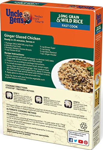 UNCLE BEN'S Flavored Grains: Long Grain & Wild Fast, 6.2 Oz, Pack of 12