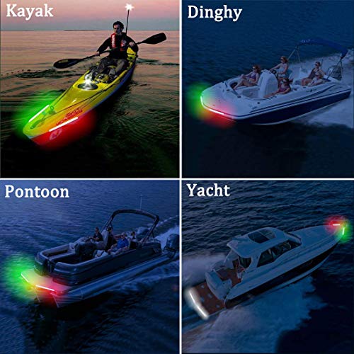 Boaton Marine Boat Navigation Lights, Night Fishing Lights, No Drilling