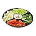 Party Bargains Serving Platter | 5 Compartment Disposable Round Party Tray for Coffee, Fruit, Dessert | 10 Inch Partyware | Black (10 Pk)