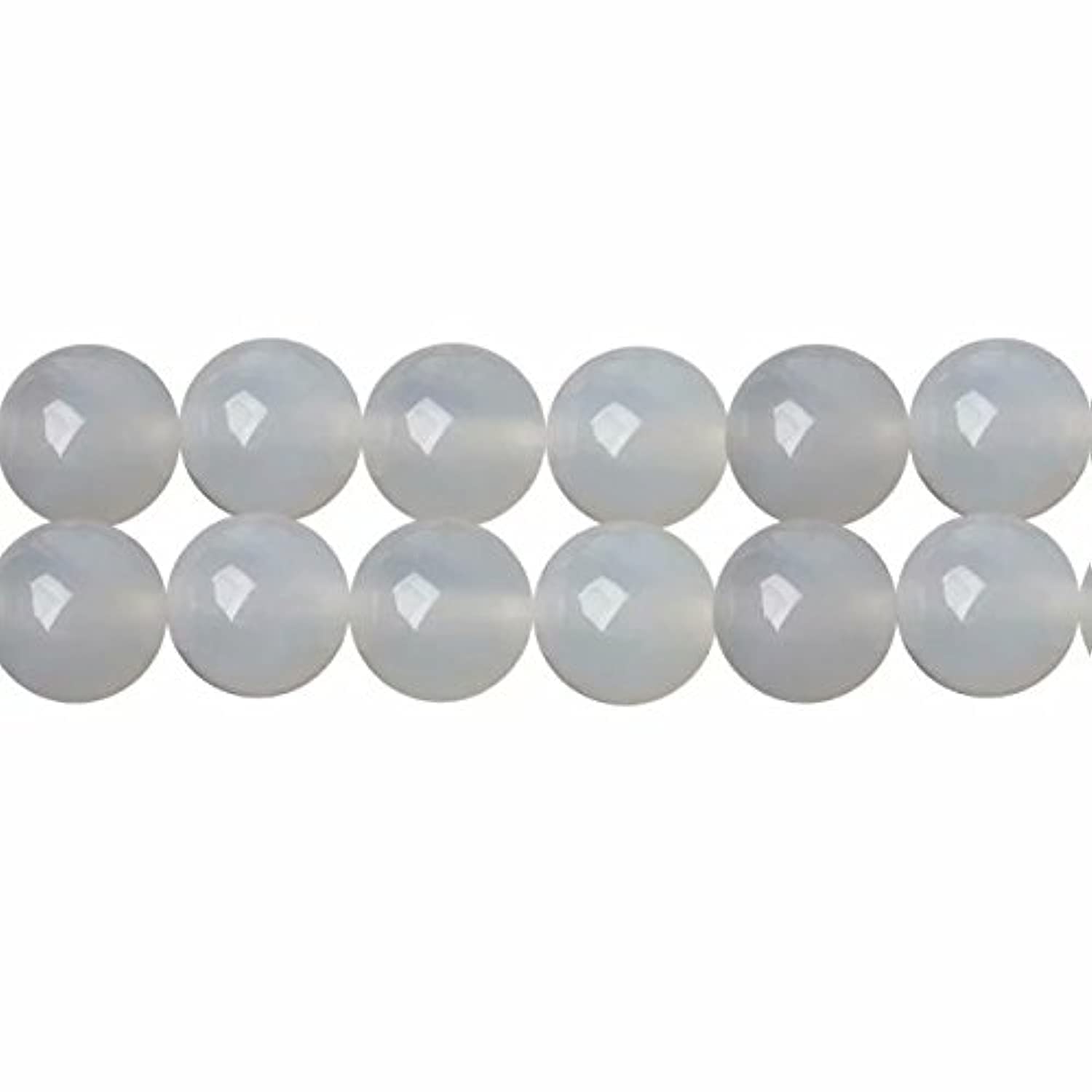 AAA Natural White Agate Stone 12mm Beads for Women Jewellery Making Supply Sold by One Strand 15 Inch APX 30 Pcs