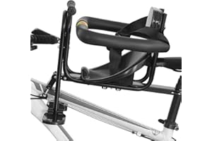 SOUUXIU Kids Bicycle Front Seat with Pedals and Support for Children 1-3 Years Old, Child Bike Front Saddle Stable Portable for Mountain Bike Road Bike,Max Bearing Weight: 77lbs/35kg